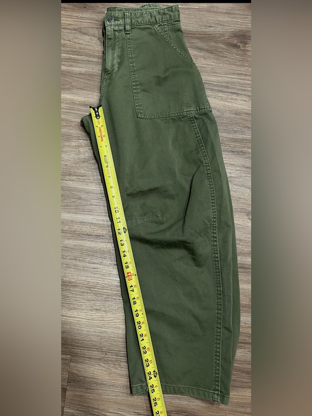 Mid rise twill barrel pants Women's Jeans - Picture 3 of 4
